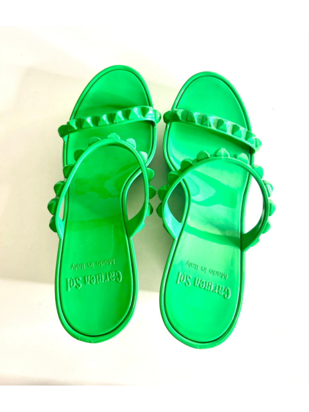 Carmen Sol Tonino Italian Jelly Wedge Summer Sandals Women Size 8 - Picture 2 of 7